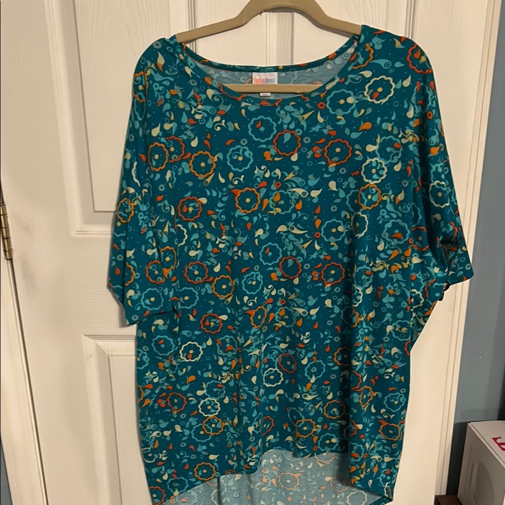 Floral Teal Women's Top